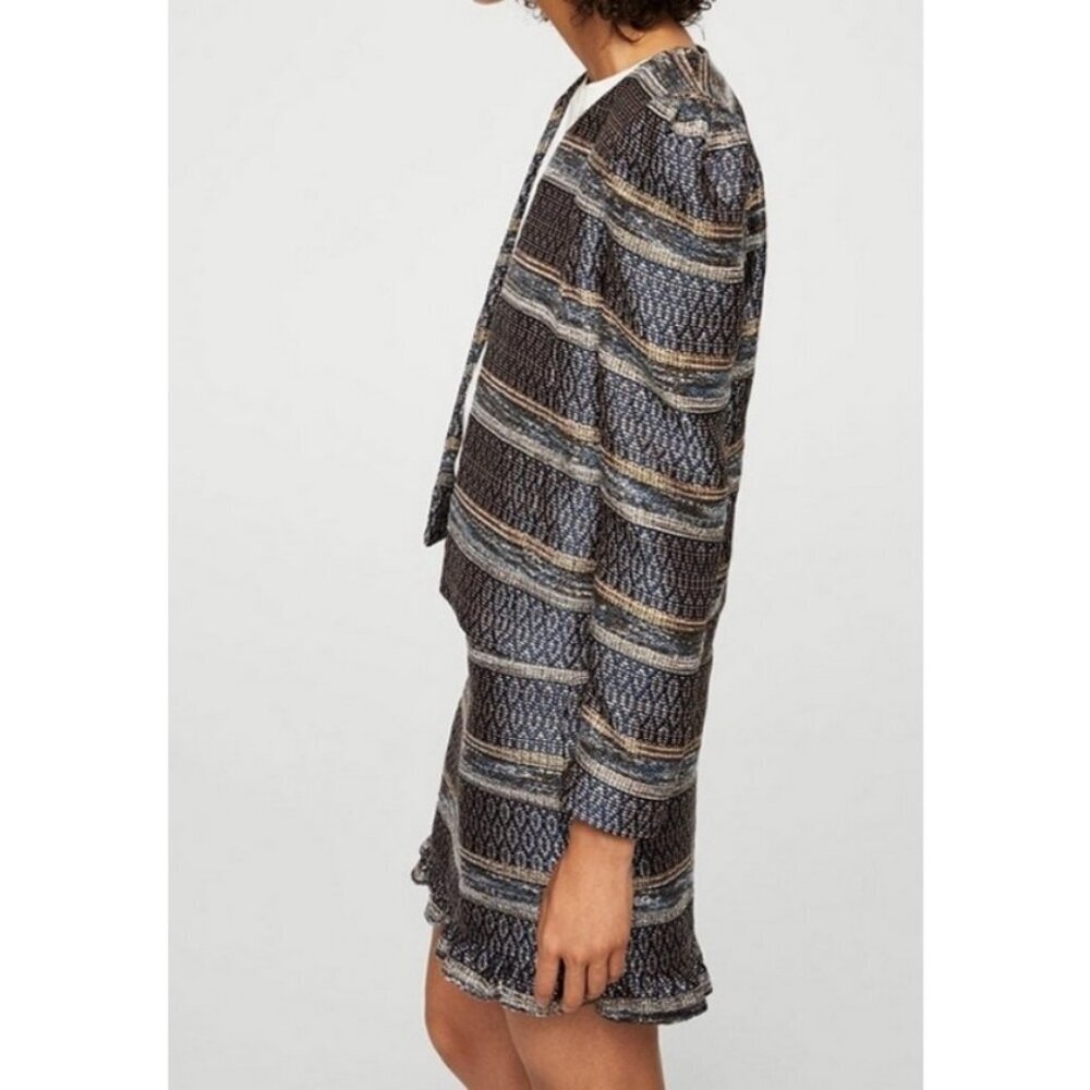 Mango Open Front Suit Blazer ~ Multi-Color Us Med… - image 2